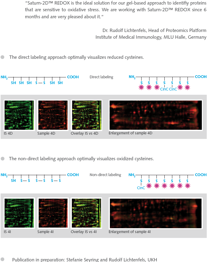 Saturn-2D™ REDOX Labeling Kit with CinC-Technology: First customer results