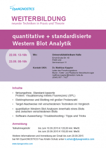 Flyer SPL Workshop UKH 2015: Smart Protein Layers hands-on Workshop für quantitative Western Blots 