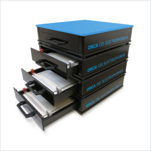 Image ORCA Gel Electrophoresis staple of 4 units: large sample high resolution SDS-PAGE, native PAGE, IEF and 2D gel electrophoresis